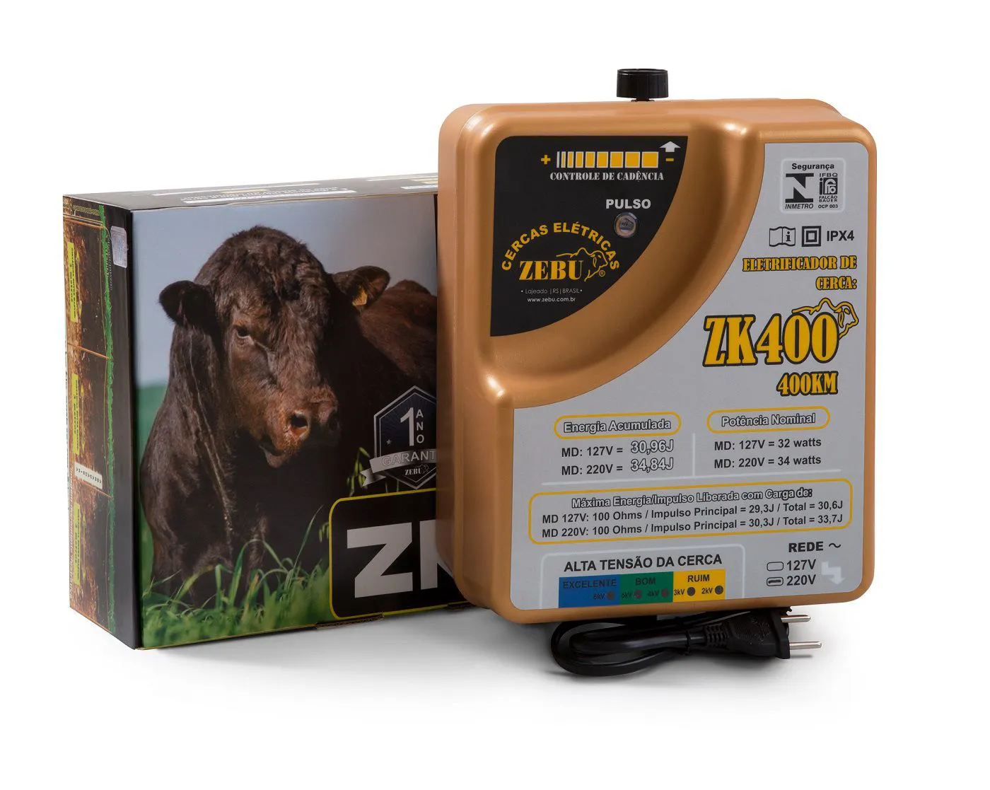 Eletrificador Zebu ZK400 400km