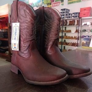 Bota Texana Capelli Bordada Cano Médio